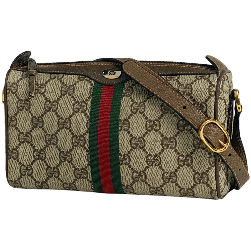 Gucci GG shoulder bag Sherry canvas beige green red